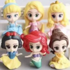 ディズニープリンセス　フィギュアセット　6個