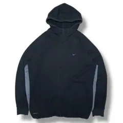 00s NIKE DRI-FIT ナイキ フルジップ パーカー XL 黒