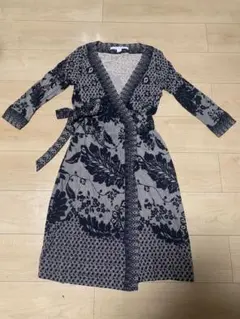 ダイアンフォンファステンバーグ　シルクラップワンピース　レースプリント　4