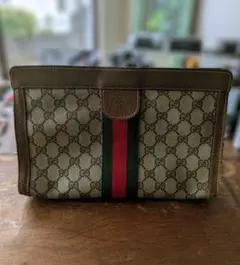 オールドグッチ クラッチバッグ GGスプリーム シェリーライン ポーチ