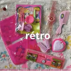 昭和レトロ　女の子おもちゃ　ピンクポーチ　くしおままごと　小物入れ　ペンケース