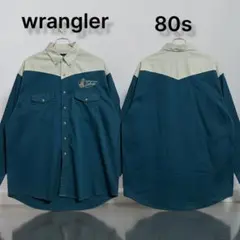 80s オールドラングラー ウエスタンシャツ 長袖シャツ ビックサイズ