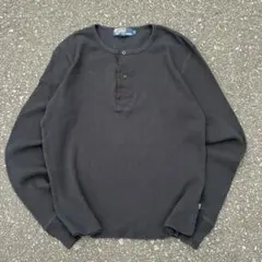 Polo by Ralph Lauren サーマル ヘンリーネック 黒 短丈