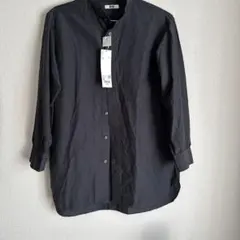 値下げ【新品未使用】UNIQLO U オーバーサイズシャツ　 ブラックタグ付き