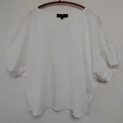 美品 SACRA フレンチスリーブブラウス ホワイト サイズ38*RD1096 