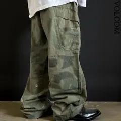 美品00s極太 VOLCOM 迷彩 ミリタリーバギーカーゴパンツ B系 Y2K