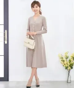 (新品未使用) Prima Scherrer  パールボタン ニットワンピース