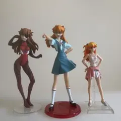 エヴァンゲリオン　フィギュア　アスカ　政府・私服　プラグスーツ　3点