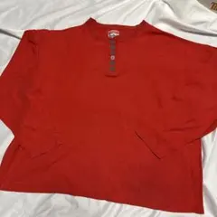 90's 【2XL】Marlboro ヘンリーネック リブ編み サーマルロングT