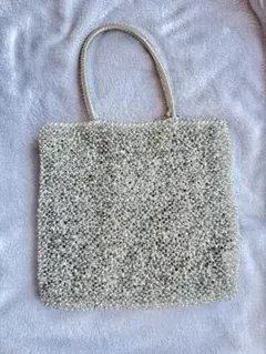 美品✨アンテプリマ ハンドバッグ スタンダード ラージ シルバー