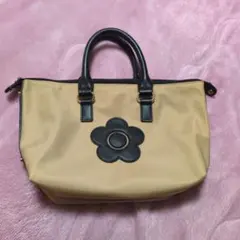 【マリークワント】2wayバッグ ミニ トートバッグ バンドバッグ Wファスナー