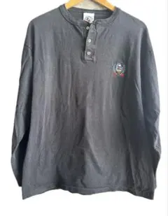 【激レア】90s ミッキーマウス ヘンリーネック ロンT 長袖 Tシャツ
