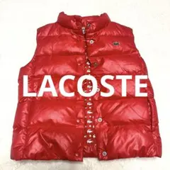 極美品⭐️LACOSTE ダウンベスト ジャケットレッド 40 Lサイズ相当
