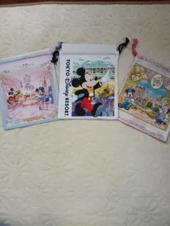 東京ディズニーリゾート巾着 3点セット