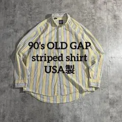 レア old vans ワークシャツ 半袖シャツ ストライプ スカルプリント L