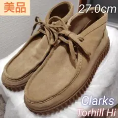 エ*デ様 美品☆Clarks Torhill Hi ダークサンドスエード ワラビ