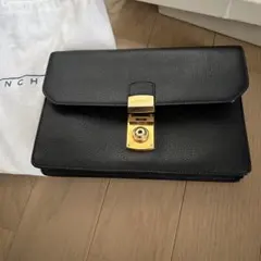 GIVENCHY ジバンシー クラッチバッグ ヴィンテージ レザー グリーン GIVENCHY ジバンシー クラッチバッグ ヴィンテージ レザー グリーン