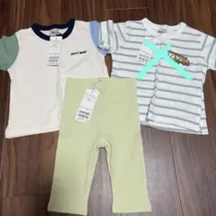 プティマイン　半袖シャツ、7分丈レギンス　90 BOYS 2点セット