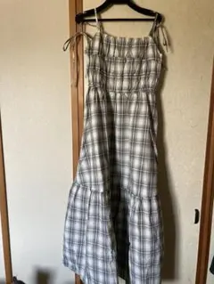 NICE CLAUP シャーリングキャミワンピース