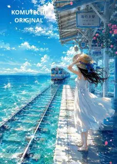 海の上の駅　デジタルアート　2L判