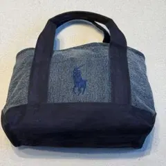 POLO RALPH LAUREN デニム カートバッグ ミニトート刺繍 ゴルフ