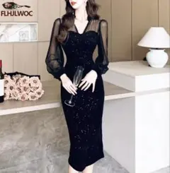 ブラックパーティードレス