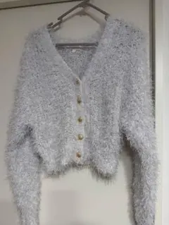 riendaボタン付きカーディガン