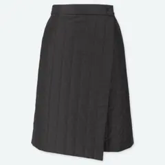 UNIQLO／中綿入り／防風ウォームイージーラップスカート／ブラック／Ｌ