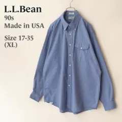 90s L.L.Bean エルエルビーン USA製 チェック BDシャツ XL