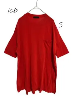 icb Tシャツ カットソー　ニット　トップス　レッド　Sのサムネイル