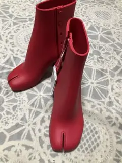 メゾンマルジェラ　レッド　ラバー足袋ブーツ　36
