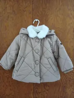 プティマイン ペプラム中綿 コート ジャケット