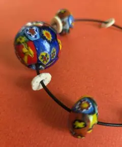 大粒 MURANO ムラーノ ベネチアンガラス ミルフィオリ ネックレス 