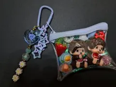 モンチッチガチャ詰めポーチ風キーホルダー