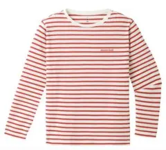 モンベルl WIC.ボーダー ロングスリーブT Kid's 160 レッド