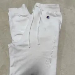 Champion ホワイト スウェットパンツ Lサイズ