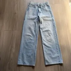 ZARA デニム　ワイドパンツ ライトブルー EUR34 フルレングス