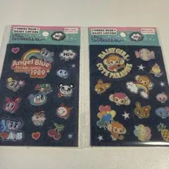 エンジェルブルー デニムファブリックステッカーセリア　平成 レトロ　ナカムラくん