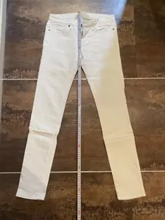 GUホワイト スキニー パンツ