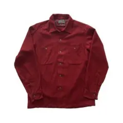 【スペシャル】50s PENDLETON ボードシャツ M ボルドー 無地 美品