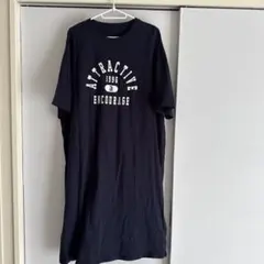 Dazy 半袖ロングTシャツワンピース Lサイズ ネイビー