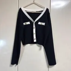 NICE♡ラメ混じり配色ニットカーディガン