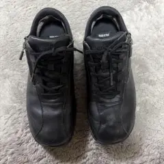 ASAHI Medical Walk ブラックレザー スニーカー ジッパー付き