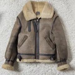 【美品】AVIREX フライトジャケット B-3 ムートン ブラウン