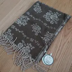 バラ柄　大判ストール　マフラー　ショール　ひざ掛け　タグ付き