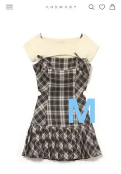 andmary Karen check mini dress M - メルカリ