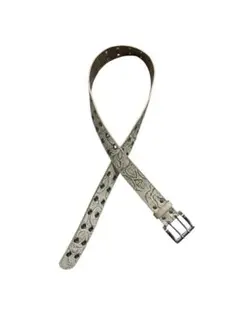 00s スタッズベルト　モード系　y2k ホワイトベルト