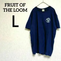 希少✨FRUIT OF THE LOOM【Ｌ】カジノ Tシャツ ネイビー 企業系