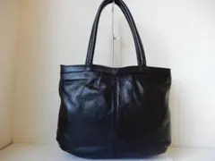 本革☆モレスコ バイ カワノ☆レザートートバッグ ブラック