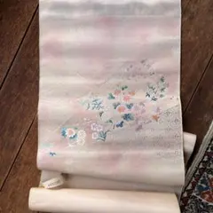 着物帯地　シミあり